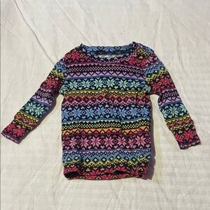 Old Navy Multicolor Patterned Kids Long Sleeve Tee